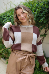 Cozy Season Color Block Sweater