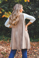 Perfect Shawl Vest in Taupe