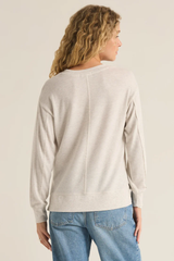 Wilder Cloud V Neck Sweater in Light Oatmeal by Z Supply