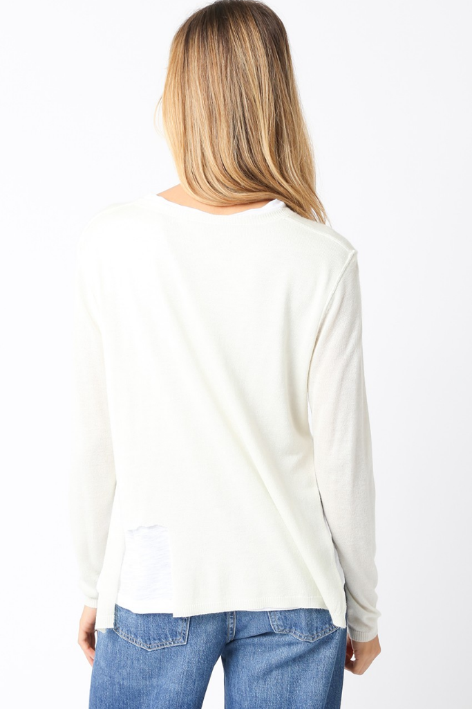 Margot Layered Sweater in Cream