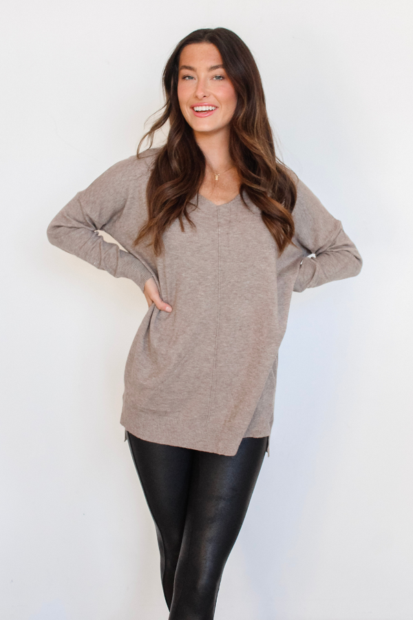 Dreamer Sweater In Heather Mocha