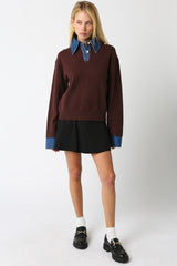 Becca layered collar knit pullover