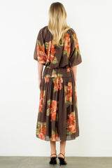 Bella top in brown