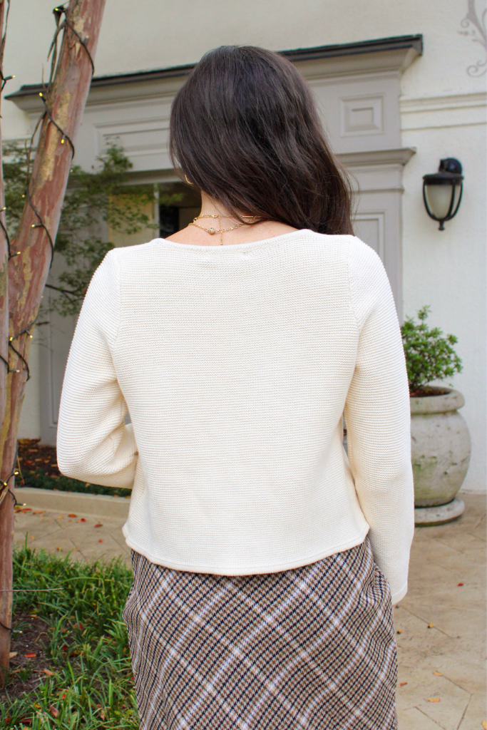 New York Minute Sweater in Cream