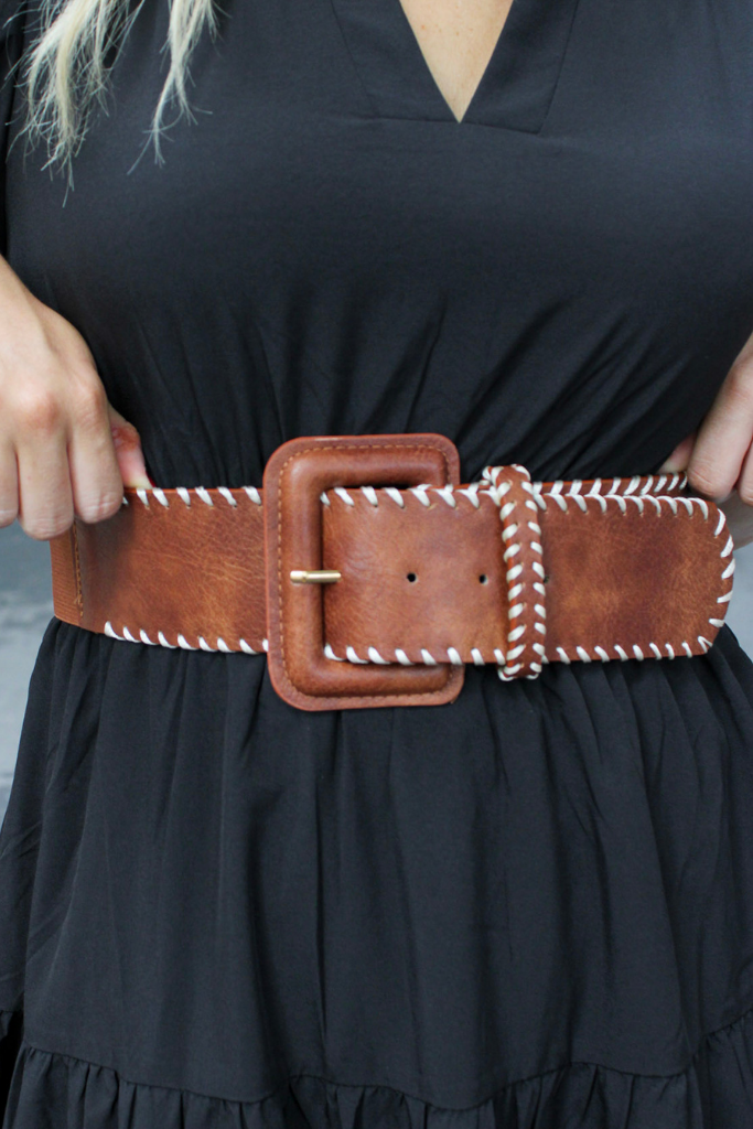 Finishing Touch Whipstitch Stretch Belt