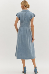 Stephanie Denim Midi Dress