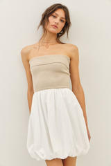 Vivian Strapless Bubble Hem Dress