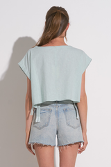 Flora Linen Crop Top