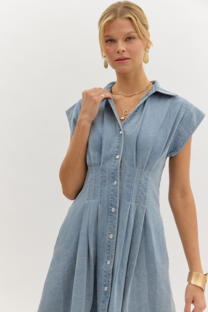 Stephanie Denim Midi Dress