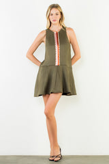 Della mini dress in olive