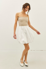 Vivian Strapless Bubble Hem Dress