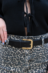 Lucy Pleather Belt in Black