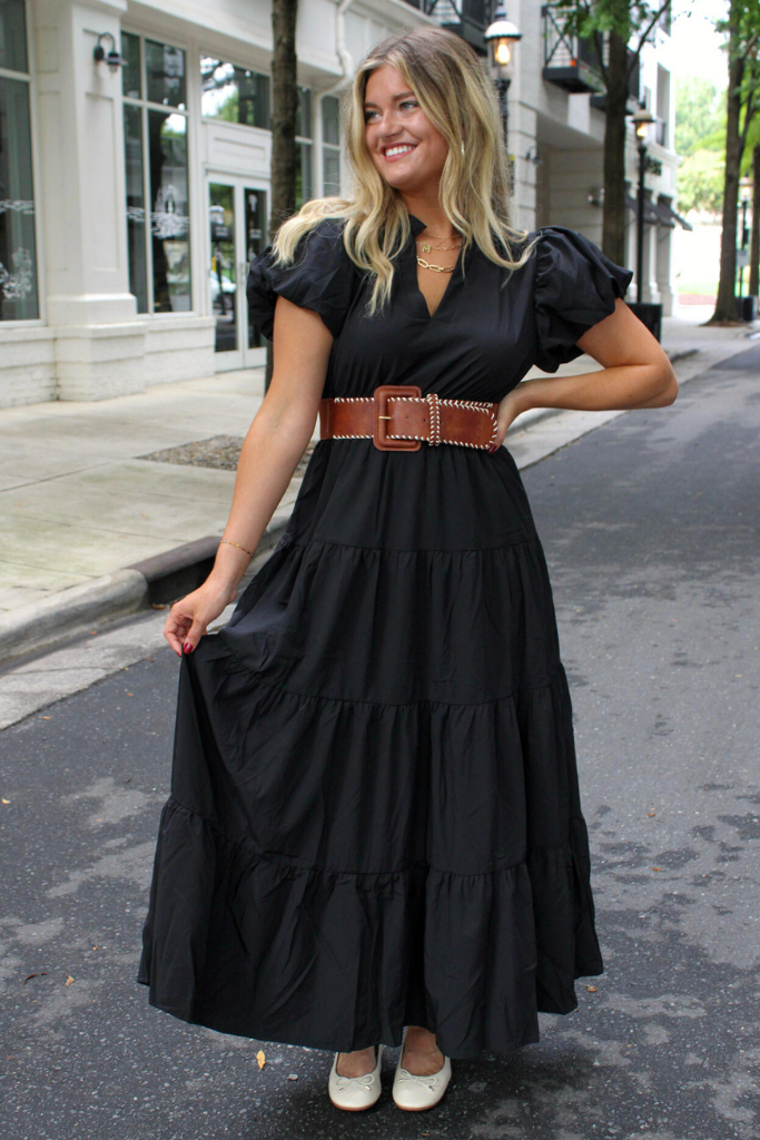 Autumn Stroll Tiered Maxi Dress