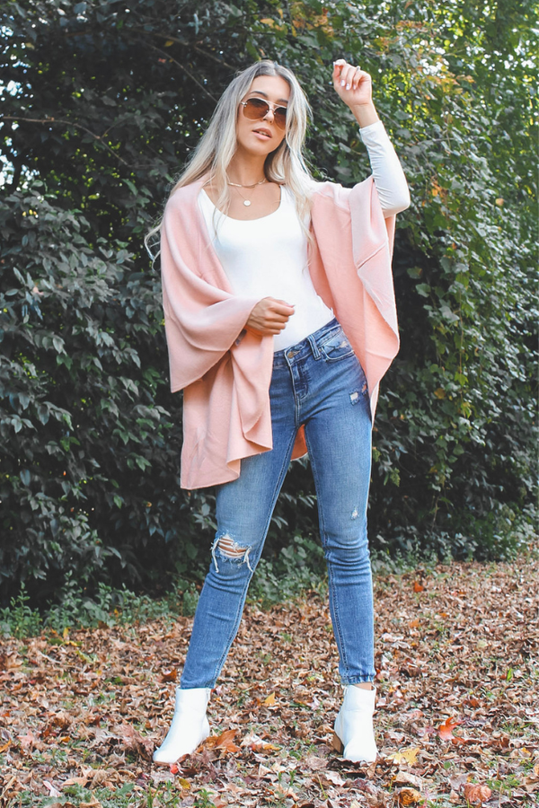 Perfect Shawl Vest in Blush