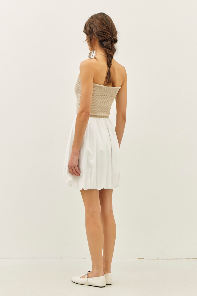 Vivian Strapless Bubble Hem Dress