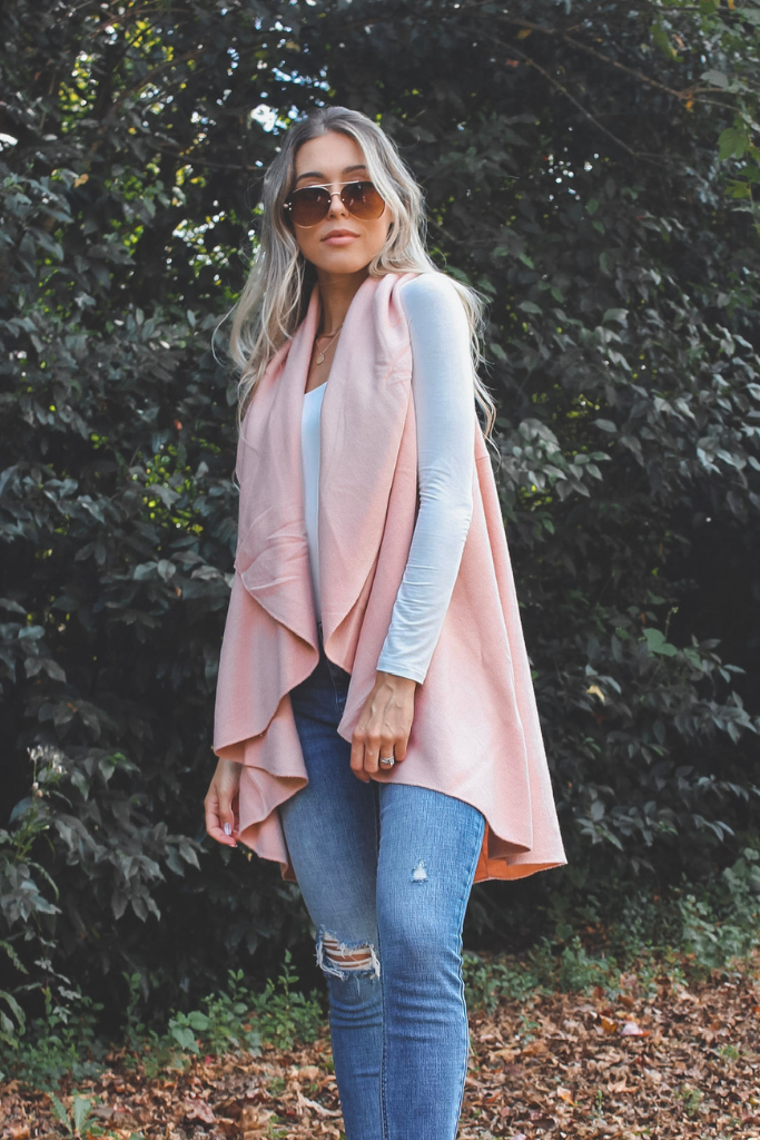 Perfect Shawl Vest in Blush
