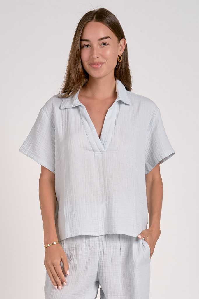 Flora Short Sleeve Linen Shirt