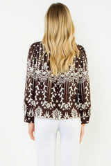 Carson blouse in brown