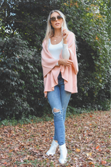 Perfect Shawl Vest in Blush