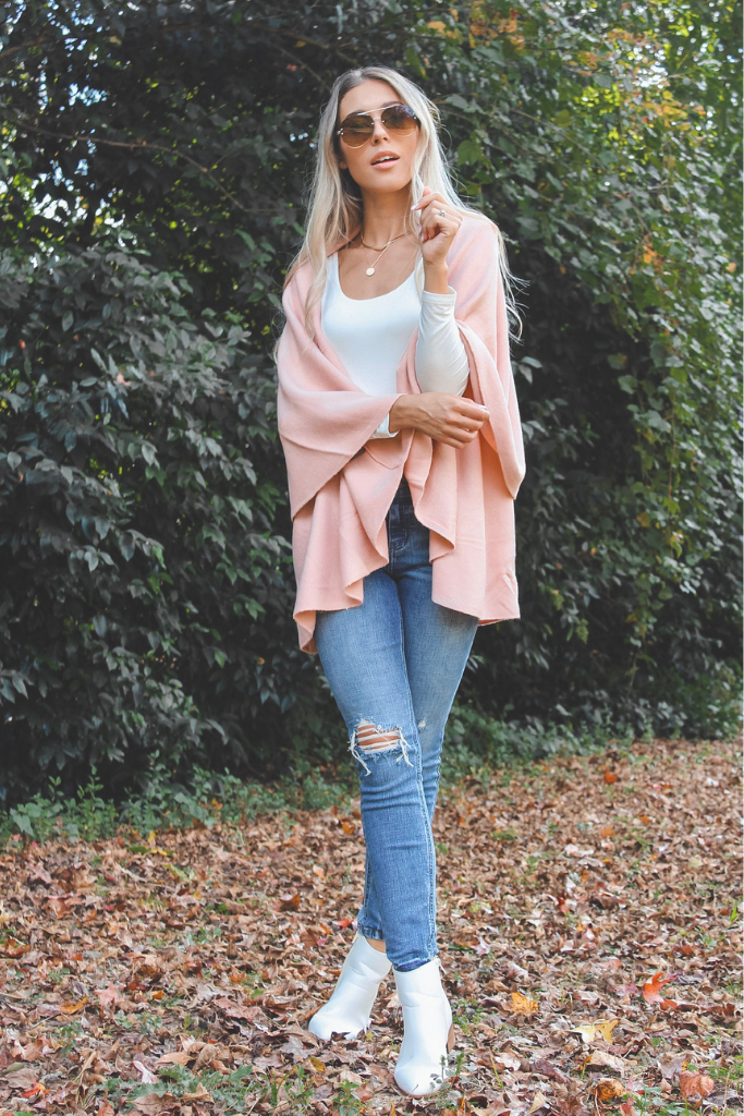 Perfect Shawl Vest in Blush