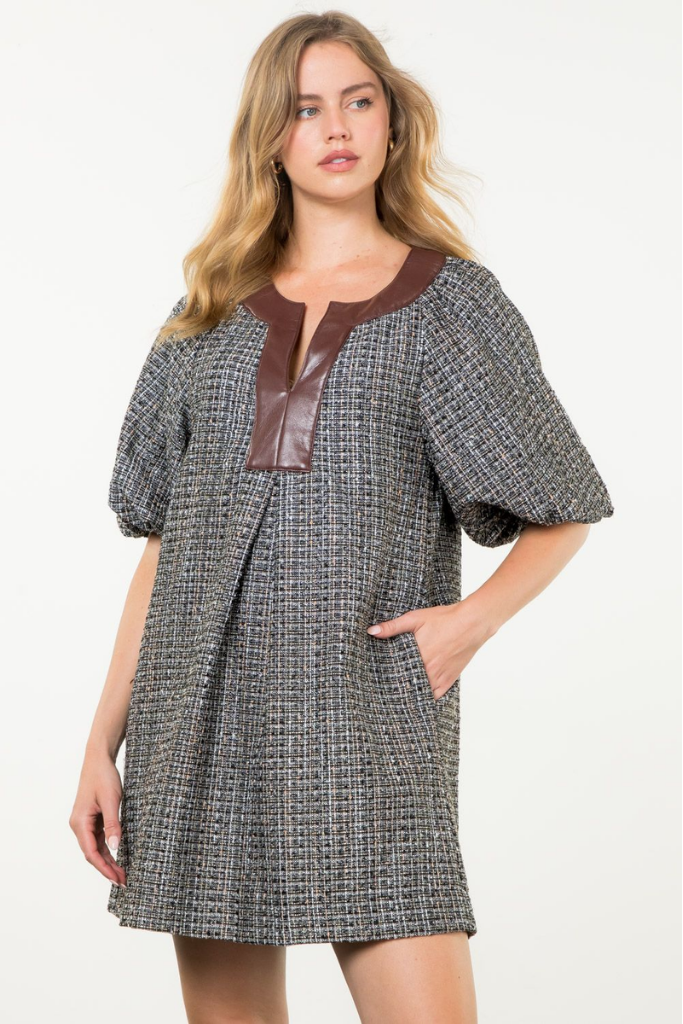 Naomi Tweed Mini Dress