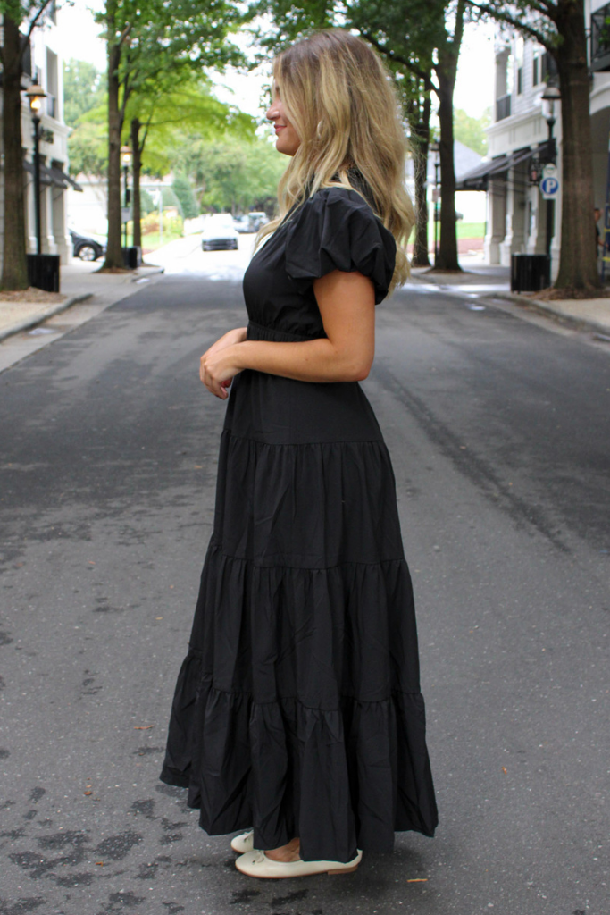 Autumn Stroll Tiered Maxi Dress