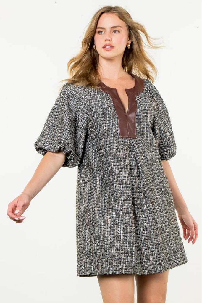 Naomi Tweed Mini Dress