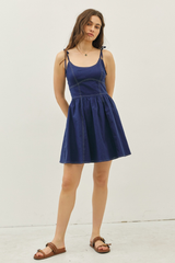 Alexandria Mini Dress in Navy