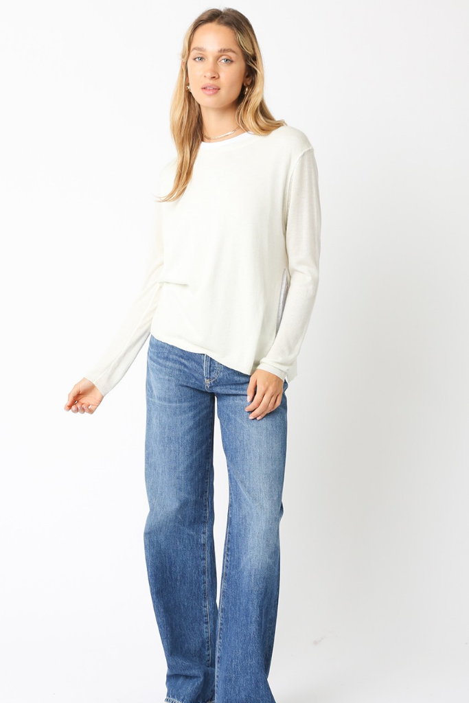 Margot Layered Sweater in Cream