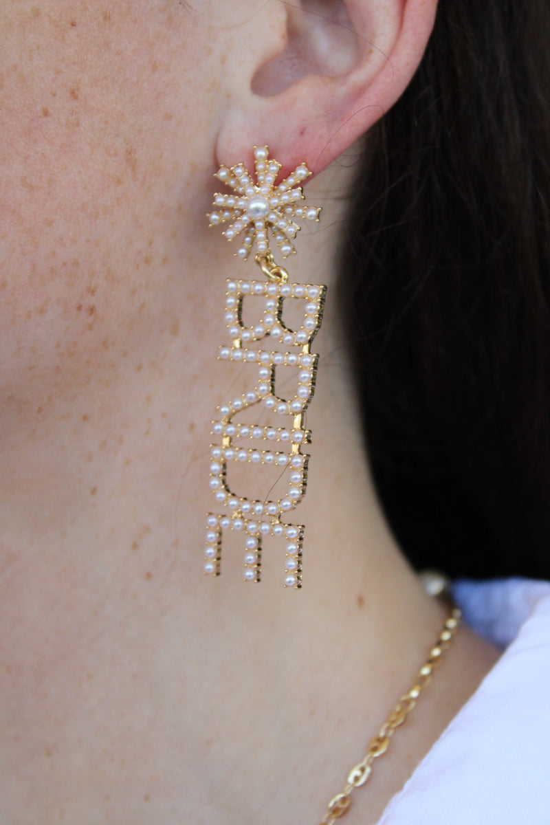 Starburst Bride Dangle Earring