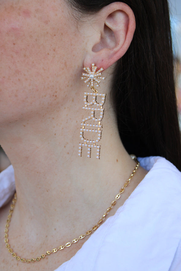 Starburst Bride Dangle Earring