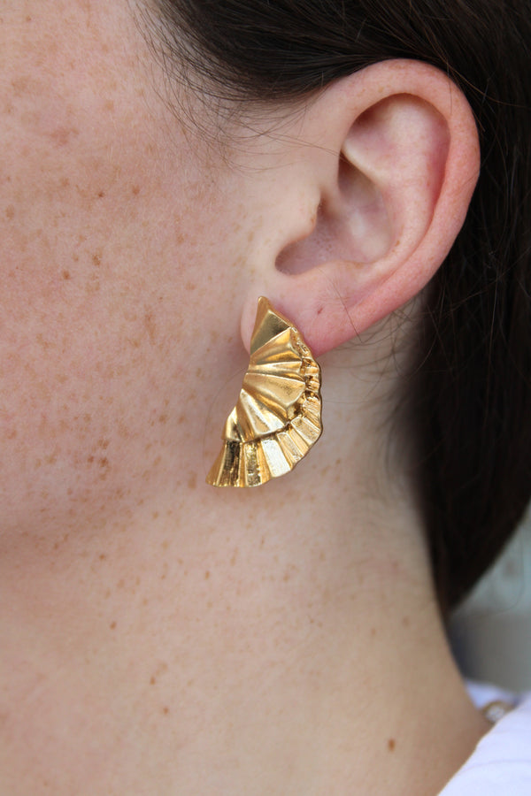 Golden Wing Stud Earring