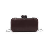 Dustin clutch in chocolate brown