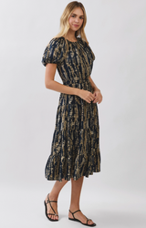 Delphine midi dress in navy