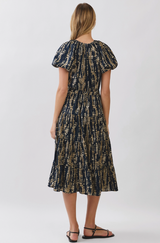 Delphine midi dress in navy
