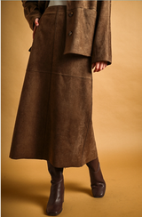 Willa midi skirt in brown