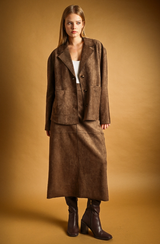 Willa midi skirt in brown