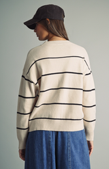 Edie striped sweater in beige