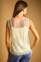 Lettie sleeveless top in cream