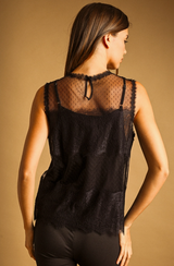 Lettie sleeveless top in black