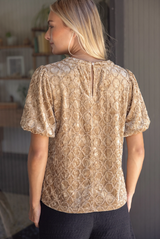 Celeste top in champagne