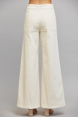 Camille high waisted flare in ecru