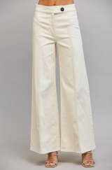 Camille high waisted flare in ecru
