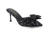 Goldie heeled mule in black