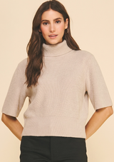 Opal short sleeve sweater in oatmeal