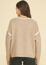 Sade stitch sweater in taupe