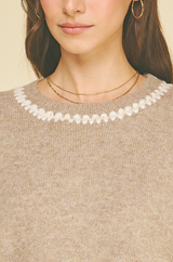 Sade stitch sweater in taupe