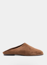 Anouk suede mule in taupe