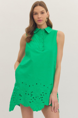 Maya mini dress in green