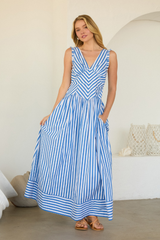 Martha maxi dress in blue